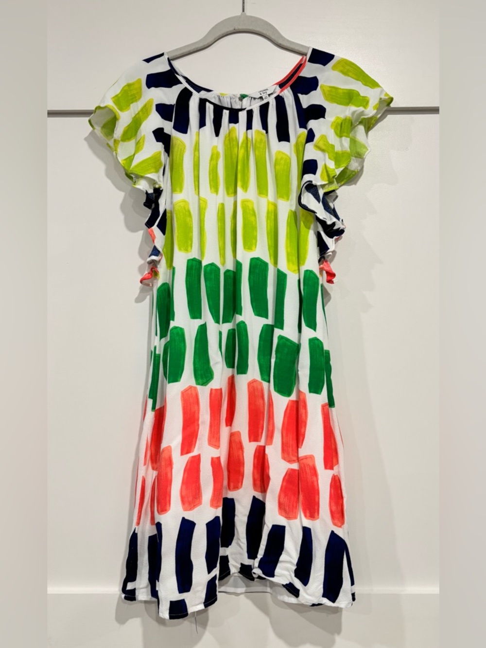 crown & ivy White Multicolor Brushstroke Casual Dress - Picture 1 of 3